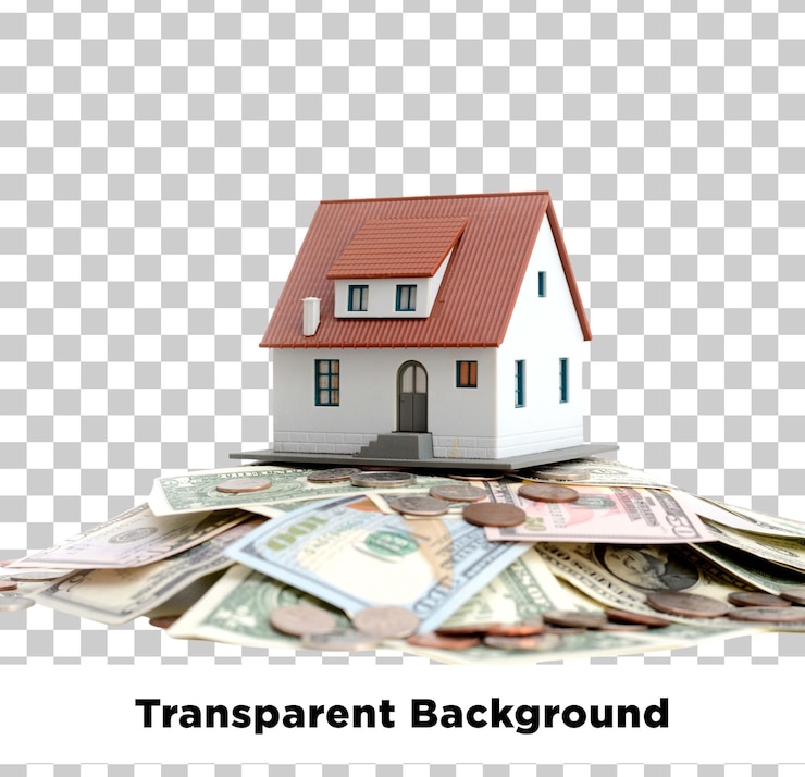 PSD house on a pile of money