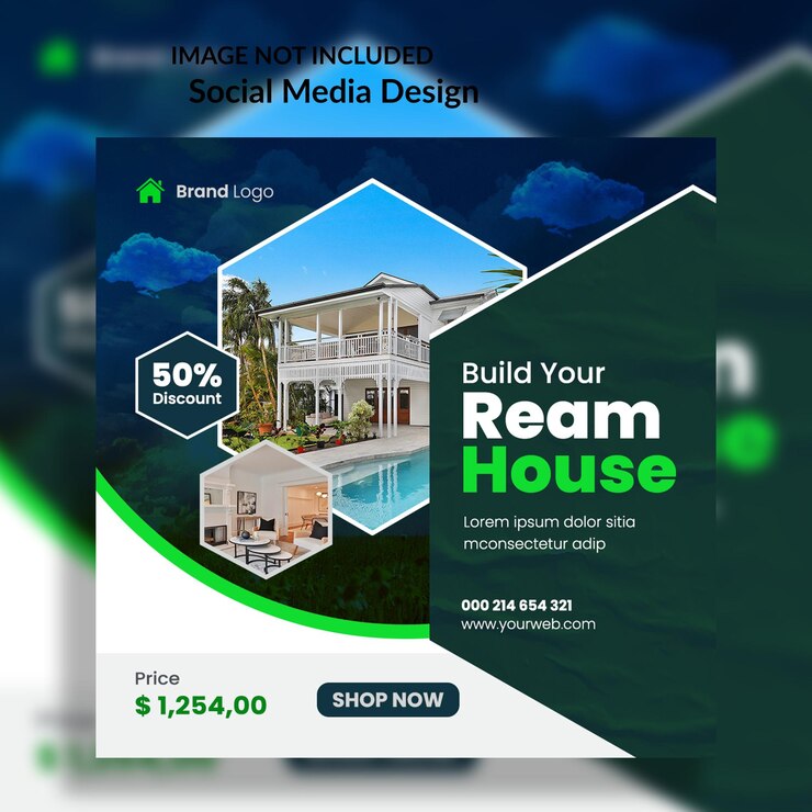 House Social Media Design Template Web add Banner