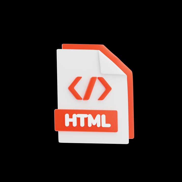 PSD html file 3d icon