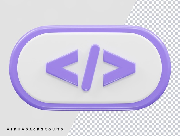 Html-Symbol 3D-Rendering-Vektorillustration