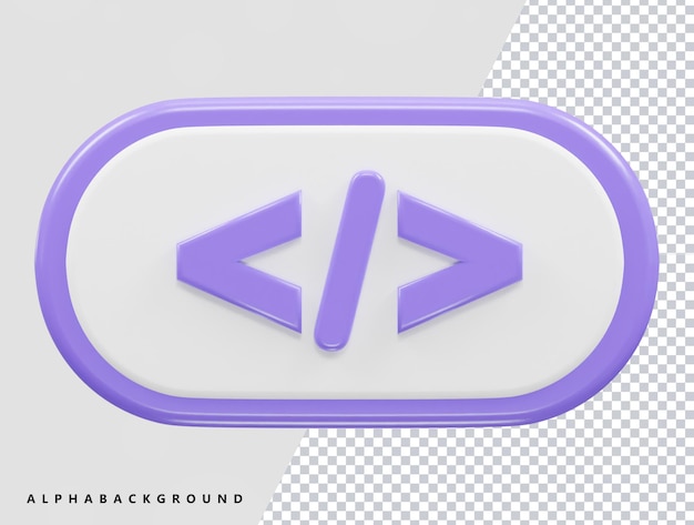 Html-symbol 3d-rendering-vektorillustration