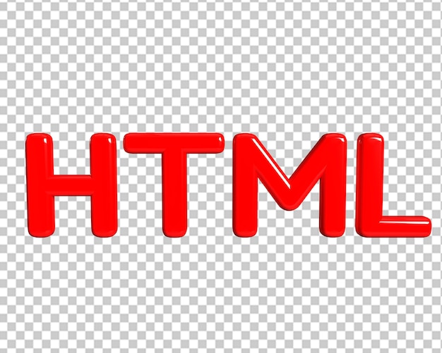 Html-text 3d rotes symbol