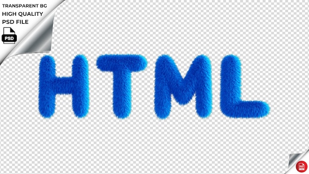 PSD html tipografia azul fluffy texto psd transparente