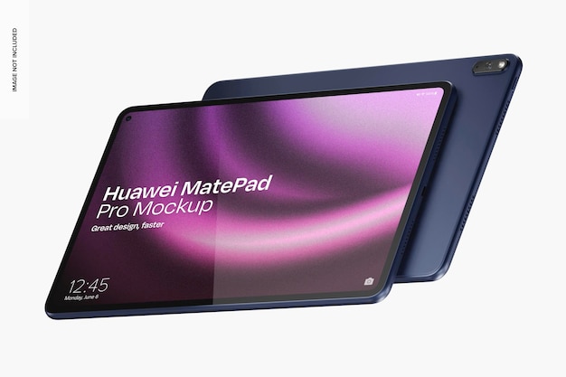 PSD huawei matepad pro mockup flutuante