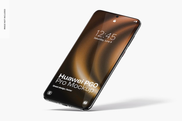 PSD huawei p60 pro mockup inclinado