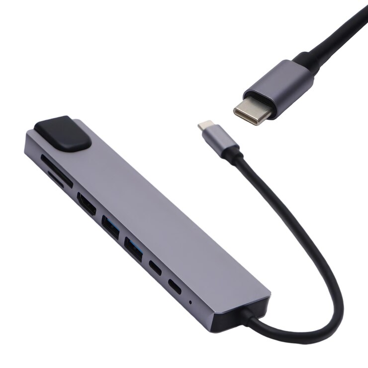 PSD hub usb-c con lettore di schede hdmi e più porte usb