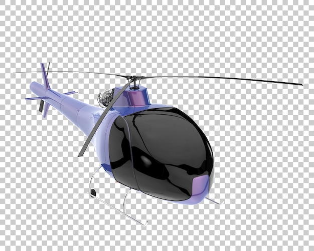 Hubschrauber auf transparentem hintergrund. 3d-rendering - abbildung