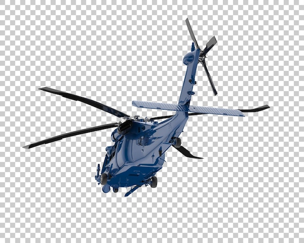 PSD hubschrauber auf transparentem hintergrund. 3d-rendering - abbildung