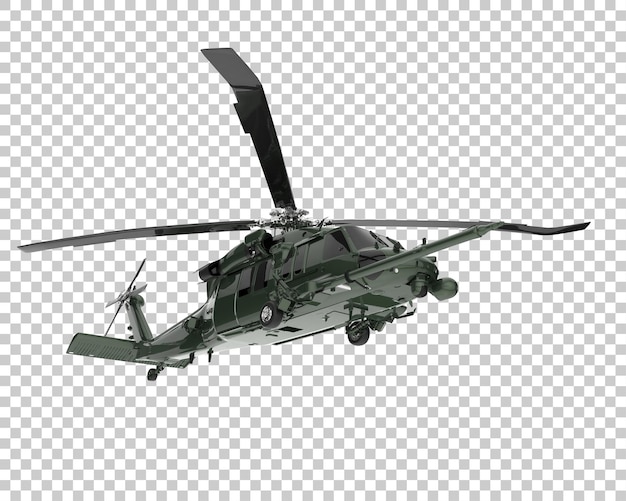 PSD hubschrauber auf transparentem hintergrund. 3d-rendering - abbildung