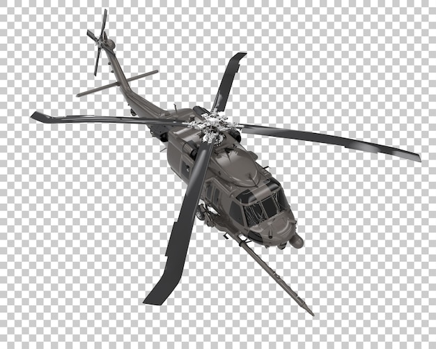 PSD hubschrauber auf transparentem hintergrund. 3d-rendering - abbildung