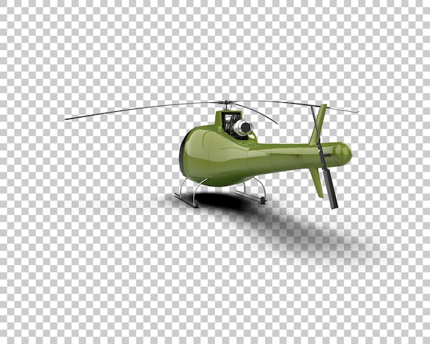 Hubschrauber isoliert auf dem Hintergrund 3D-Rendering-Illustration