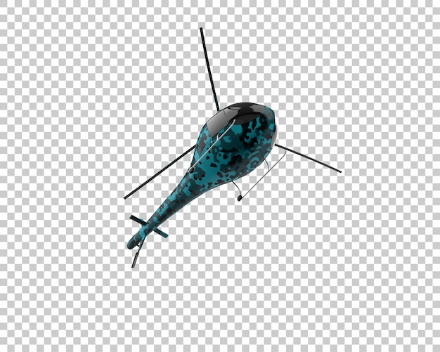 Hubschrauber isoliert auf dem Hintergrund 3D-Rendering-Illustration