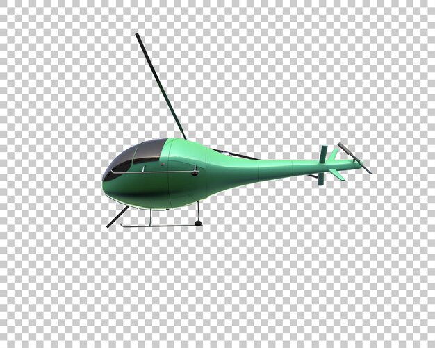 PSD hubschrauber isoliert auf dem hintergrund 3d-rendering-illustration