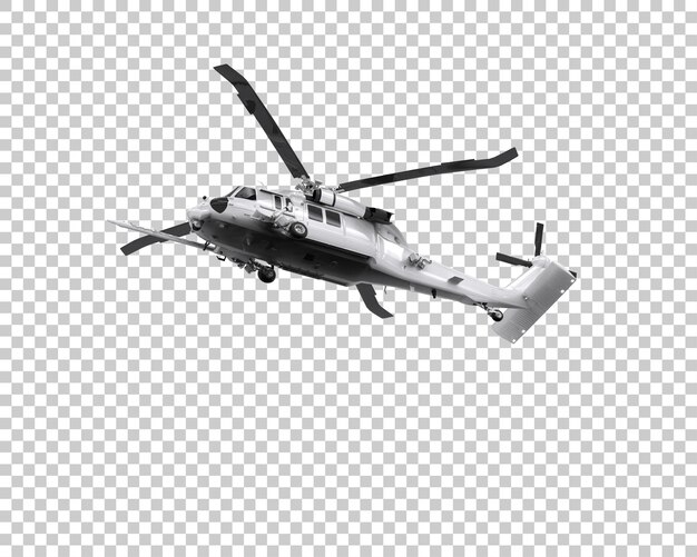 PSD hubschrauber isoliert auf dem hintergrund 3d-rendering-illustration