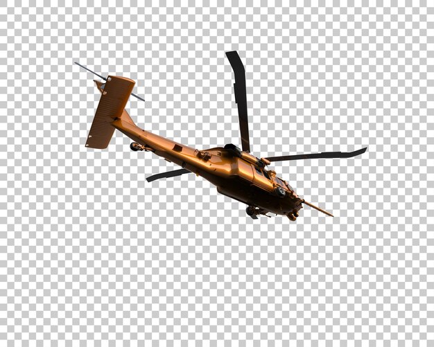 PSD hubschrauber isoliert auf dem hintergrund 3d-rendering-illustration