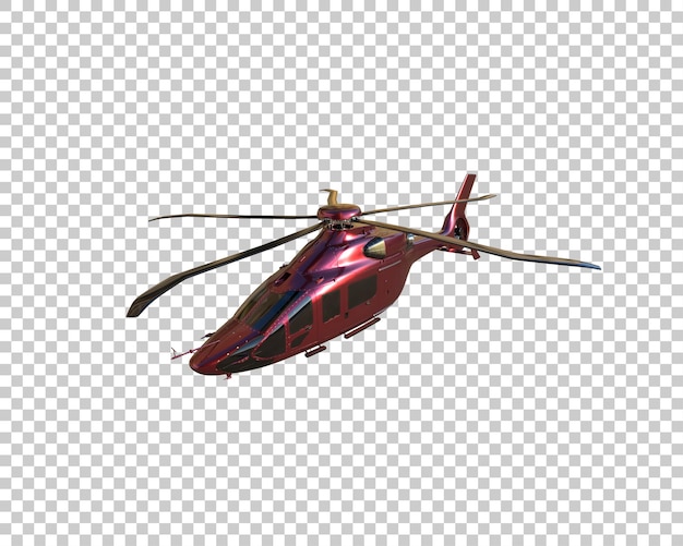 Hubschrauber isoliert auf dem Hintergrund 3D-Rendering-Illustration