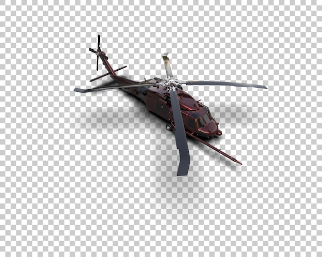 PSD hubschrauber isoliert auf dem hintergrund 3d-rendering-illustration