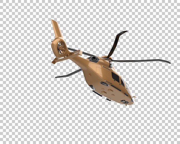 PSD hubschrauber isoliert auf dem hintergrund 3d-rendering-illustration