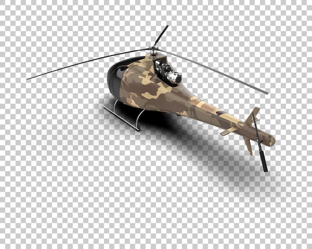 Hubschrauber isoliert auf dem Hintergrund 3D-Rendering-Illustration