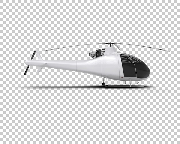 Hubschrauber isoliert auf dem hintergrund 3d-rendering-illustration