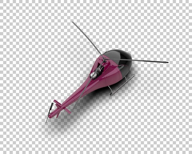Hubschrauber isoliert auf dem Hintergrund 3D-Rendering-Illustration