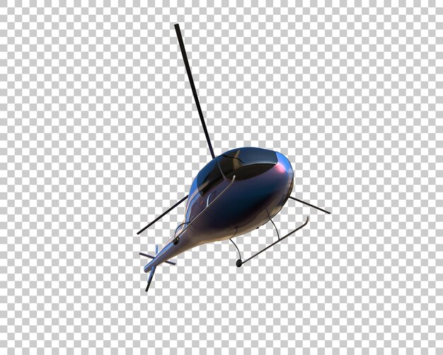 PSD hubschrauber isoliert auf dem hintergrund 3d-rendering-illustration