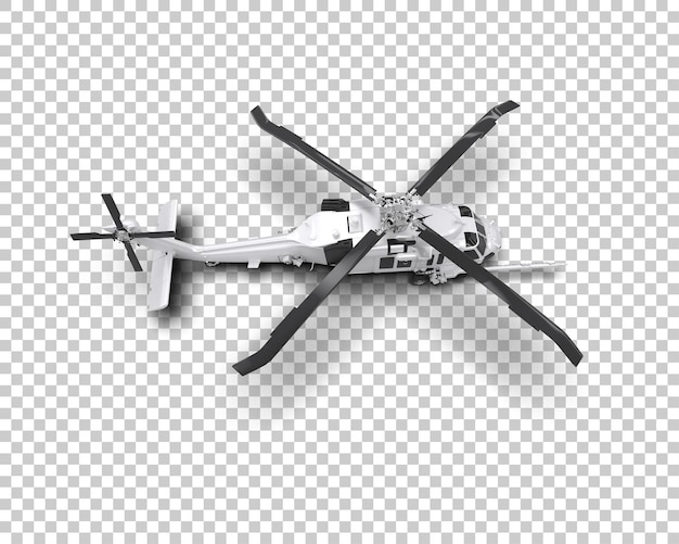 Hubschrauber isoliert auf dem hintergrund 3d-rendering-illustration