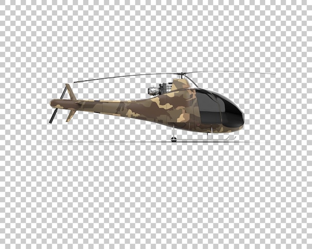 Hubschrauber isoliert auf dem Hintergrund 3D-Rendering-Illustration