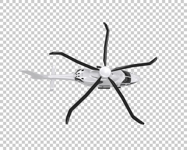 Hubschrauber isoliert auf dem hintergrund 3d-rendering-illustration