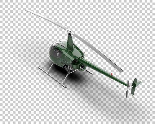 Hubschrauber isoliert auf dem Hintergrund 3D-Rendering-Illustration
