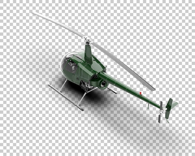 PSD hubschrauber isoliert auf dem hintergrund 3d-rendering-illustration