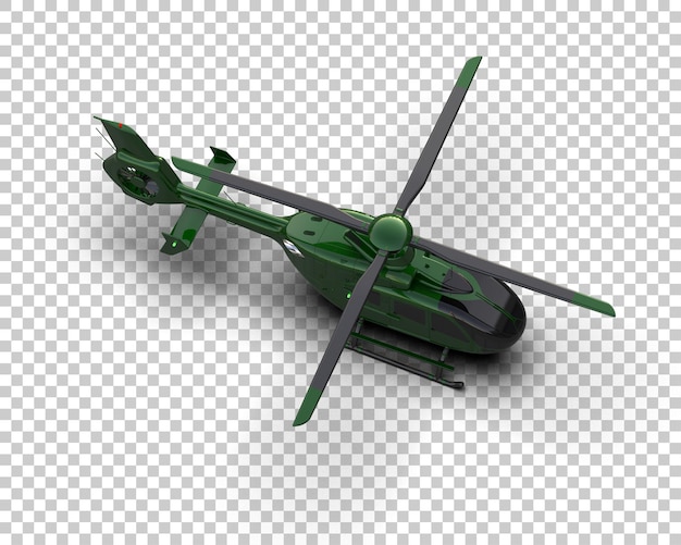 Hubschrauber isoliert auf dem hintergrund 3d-rendering-illustration