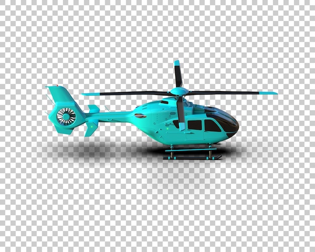 Hubschrauber isoliert auf dem Hintergrund 3D-Rendering-Illustration