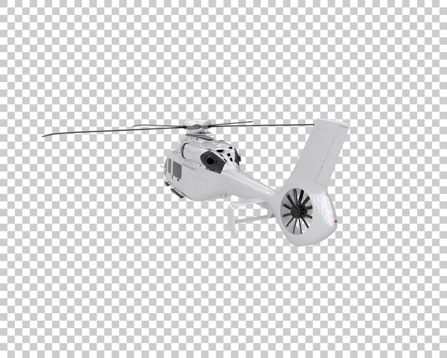 PSD hubschrauber isoliert auf dem hintergrund 3d-rendering-illustration