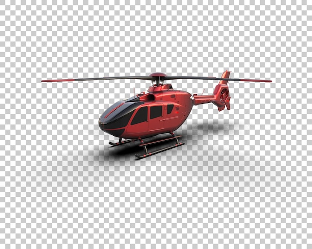 Hubschrauber isoliert auf dem Hintergrund 3D-Rendering-Illustration