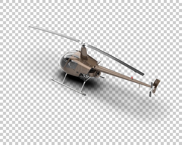 PSD hubschrauber isoliert auf dem hintergrund 3d-rendering-illustration