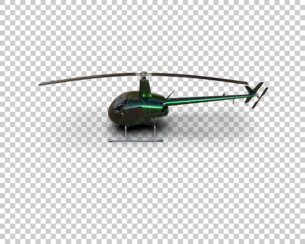 Hubschrauber isoliert auf dem hintergrund 3d-rendering-illustration