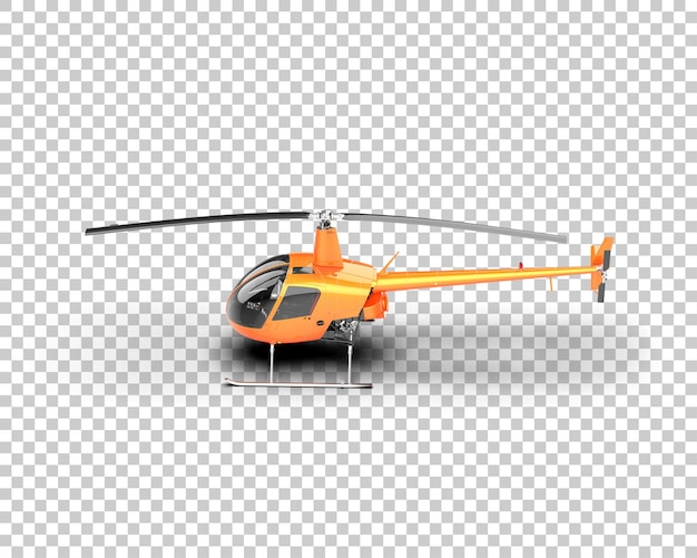 Hubschrauber isoliert auf dem Hintergrund 3D-Rendering-Illustration