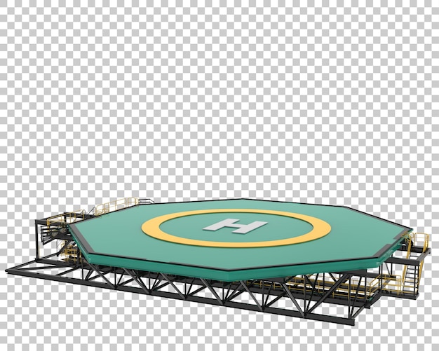 PSD hubschrauberlandeplatz auf transparentem hintergrund 3d-darstellung
