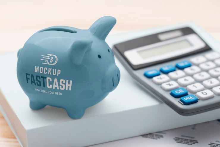 PSD hucha de cerámica para ahorro y finanzas