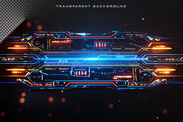 HUD banner futuristico effetto vetro trasparente