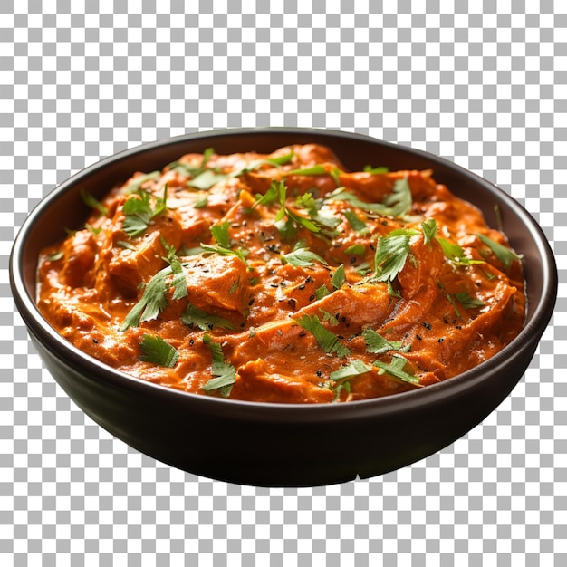 PSD hühner-tikka-masala auf durchsichtigem hintergrund