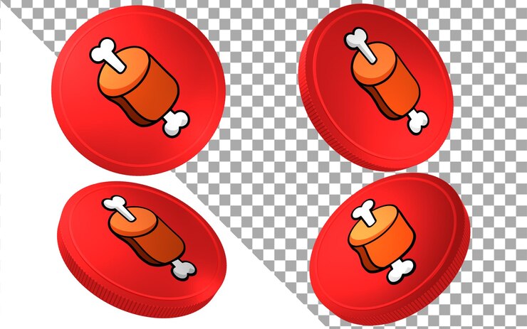 PSD hueso hueso shibaswap 3d render ilustración moneda token cryptocurrency logo icono