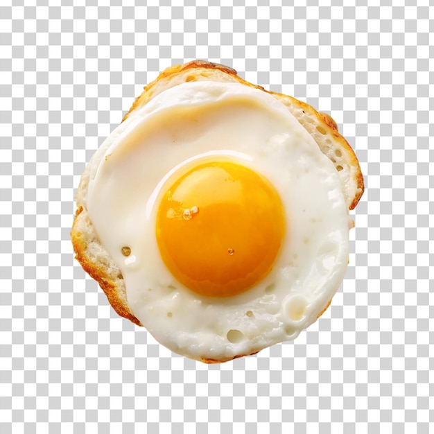 PSD huevo frito sobre un fondo transparente