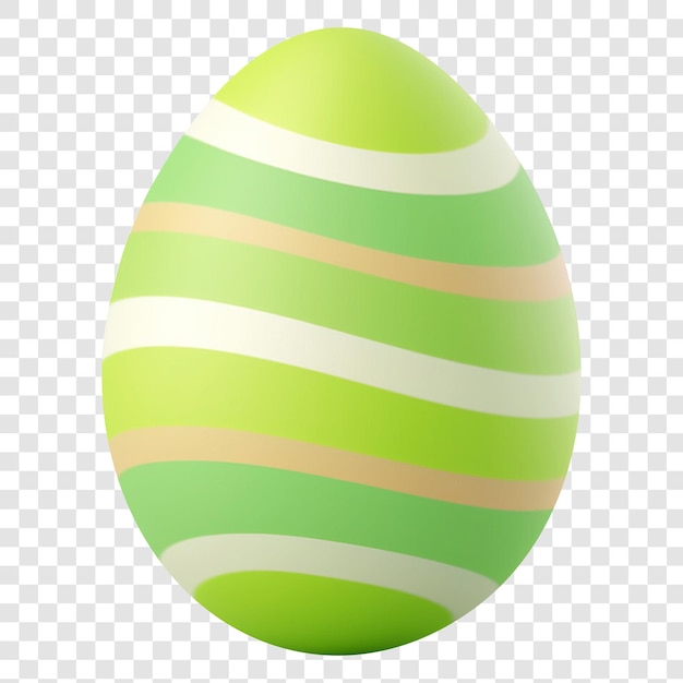 PSD huevo de pascua 3d aislado en fondo transparente png