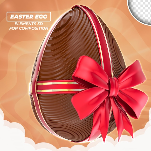 PSD huevo de pascua 3d para composición aislada