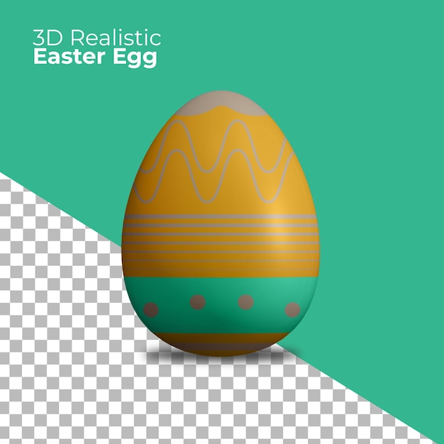 Huevo de Pascua 3D Natural Realista Decorado