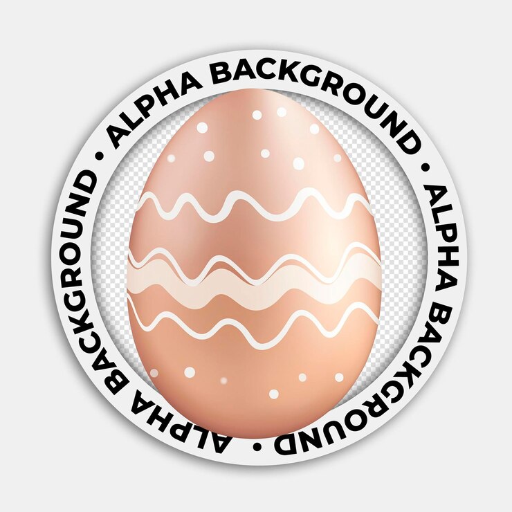 PSD huevo de pascua con fondo alfa para la decoración navideña