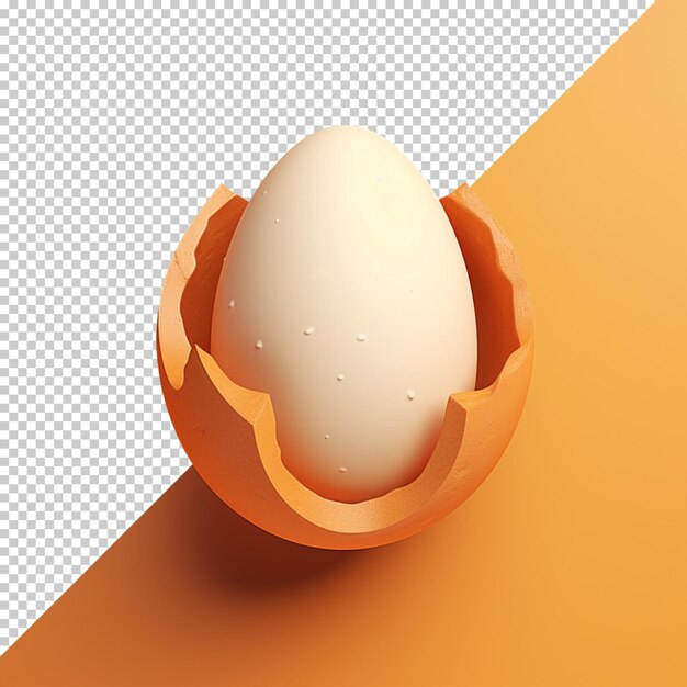 Huevo de pascua realista aislado sobre fondo transparente
