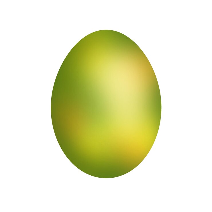 PSD huevo de pascua verde amarillo en gradiente